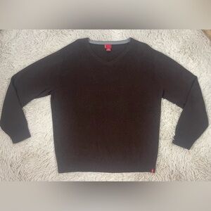 XL Men's Levi's Mens‎ Cotton Chocolate Brown V Neck Sweater Red Label Pullover